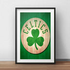 Cuadro Boston Celtics Basket Nba Baloncesto Con Paspartu Marco Negro
