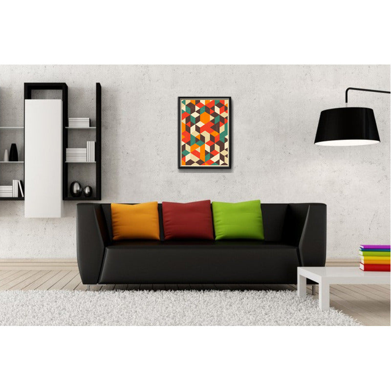 Cuadro Geometrico Abstracto Escandinavo Moderno Decoracion