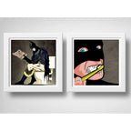 Set 2 Cuadros Batman Baño Superhéroe Comics Arte Decoracion