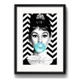 Cuadro Audrey Hepburn Chicle Pop Fashion Decoracion Paspartú