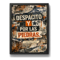 Cuadro Frase Motivacional Coach Despacito Y Por Las Piedras Marco Negro