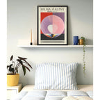 Cuadro Dormitorio Living Hilma Klint Las Palomas N. 2 Museo Marco Negro