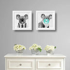 Set 2 Cuadros Koala Chicle Art Moderna Decoracion Dormitorio