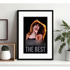 Cuadro Tina Turner Pop Rock Musica Simply The Best Paspartú Marco Negro