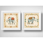 Set 2 Cuadros Elefante India Hindu Arte Decoracion