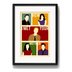 Cuadro How I Met Your Mother Minimalista Serie Con Paspartú Marco Negro