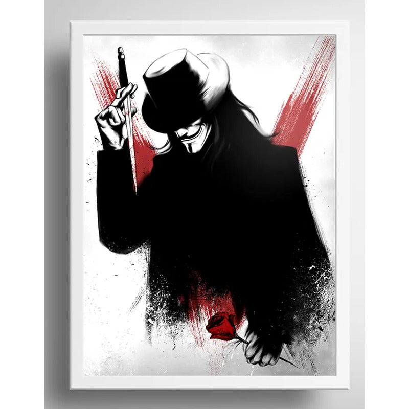 Cuadro V De Vendetta Art Pelicula Comics Cine Decoracion