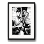 Cuadro Audrey Hepburn Tatuaje Marilyn Monroe Tattoo Paspartú Marco Negro