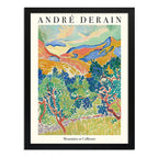 Cuadro Living Montanas De Collioure André Derain Abstracto Marco Negro
