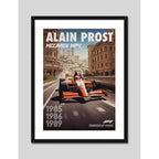 Cuadro Alan Prost Mclaren Formula 1 Auto Carrera F1 Arte Marco Negro