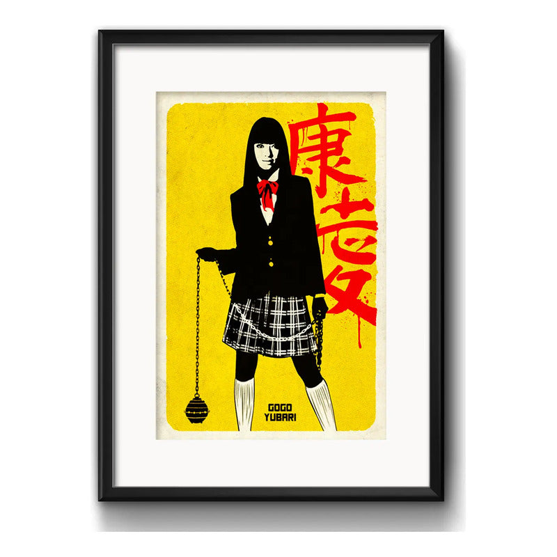 Cuadro Gogo Yubari Kill Bill Pelicula Decoracion Paspartú Marco Negro