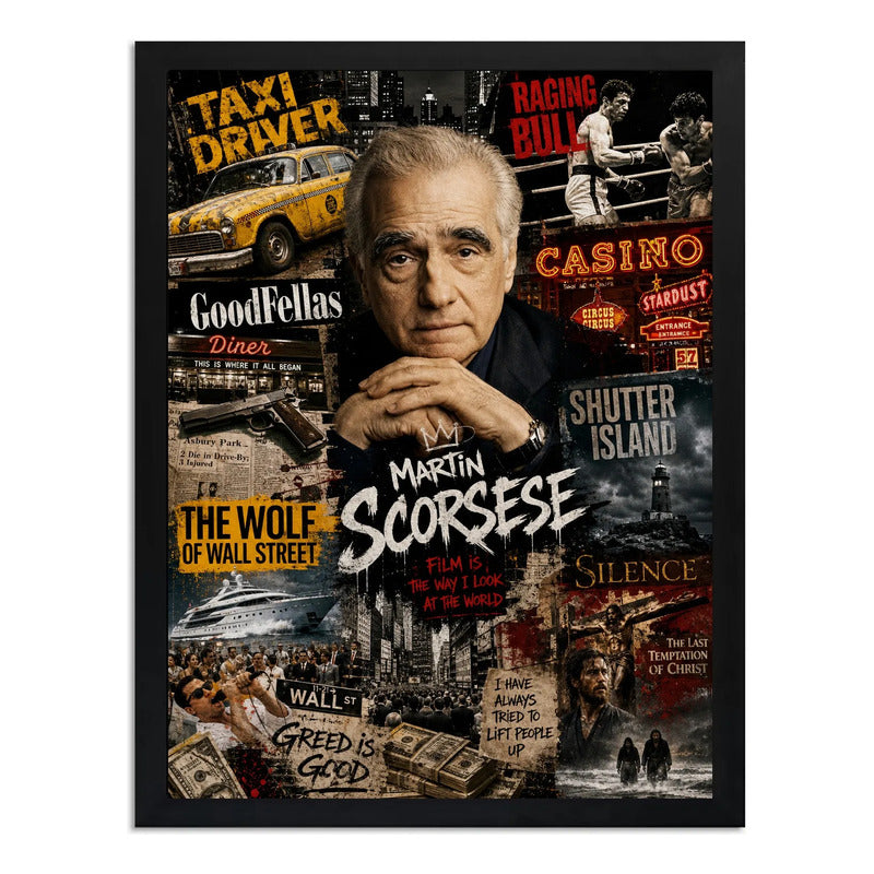 Cuadro Martin Scorsese Director Peliculas Icónicas B Terror Marco Negro