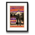 Cuadro Roy Orbison Setlist Concierto 1966 Retro Con Paspartú Marco Negro