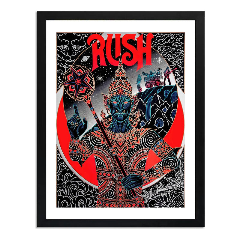 Cuadro Rush Rock Clasico Musica Arte Decoracion Marco Negro
