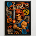Cuadro Thundercats Felinos Extraterrestres Serie Efecto 3d Marco Negro