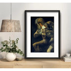 Cuadro Francisco De Goya Saturno Devorando Hijo Con Paspartú Negro