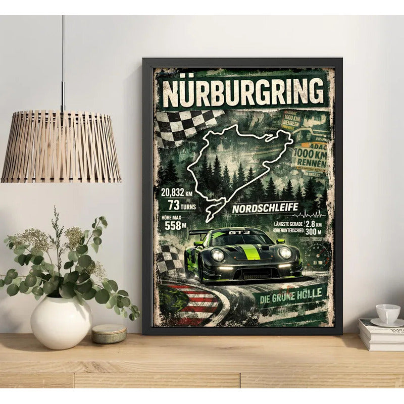 Cuadro Nürburgring Circuito Carrera Formula 1 Gp Autodromo Marco Negro