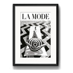 Cuadro La Mode Fashion Retro Moda Makeup Con Paspartú Marco Negro