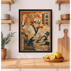 Cuadro Naruto Ramen Comida Arte Japones Cocina Anime Geek Marco Negro