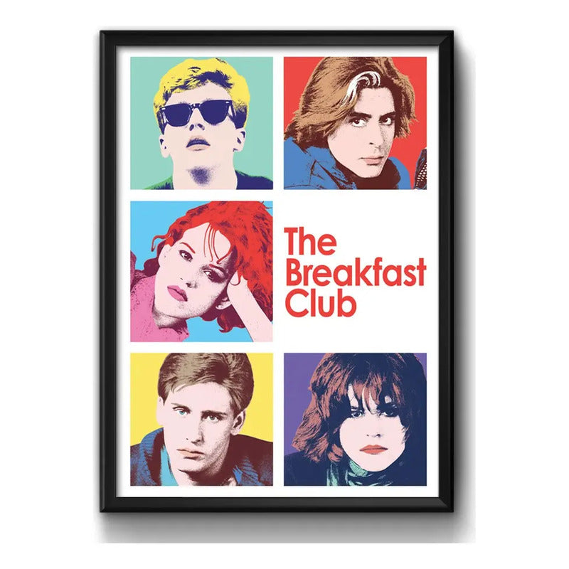 Cuadro Breakfast Club De Los Cinco Pelicula Cine Decoracion Marco Negro