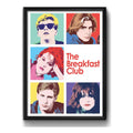 Cuadro Breakfast Club De Los Cinco Pelicula Cine Decoracion Marco Negro