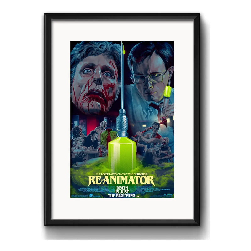 Cuadro Re-animator Pelicula Ciencia Ficcion Terror Paspartú Re-animator 1 Arte Negro