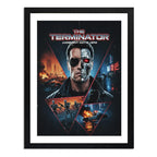 Cuadro El Exterminador Pelicula Arnold Schwarzenegger Arte Marco Negro