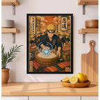 Cuadro Naruto Chef De Sushi Arte Japones Cocina Anime Geek Marco Negro
