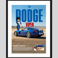 Cuadro Dodge Viper Vegeta Fusion Dragon Ball Auto Carrera Marco Negro