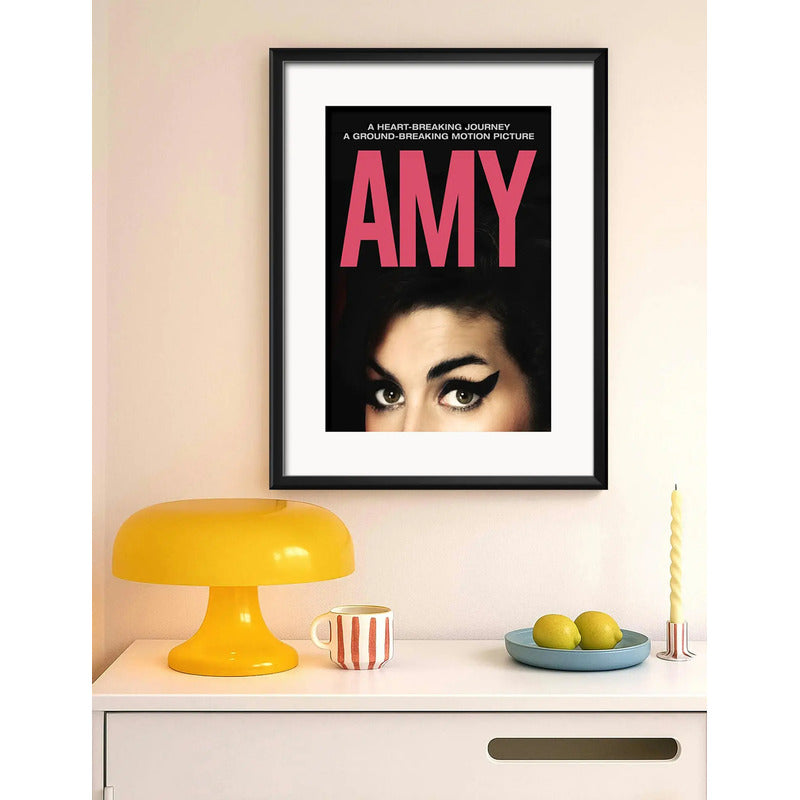 Cuadro Amy Winehouse Pelicula Biografica Musica Con Paspartú Marco Negro