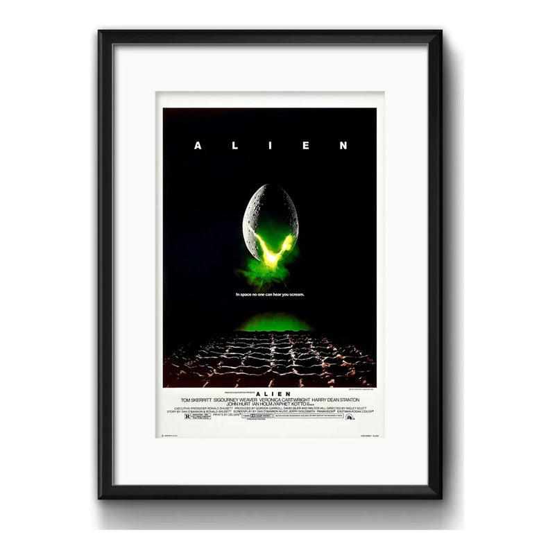 Cuadro Alien El Octavo Pasajero Película Cinema Con Paspartú Modelo 1 Negro